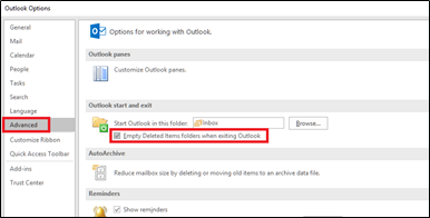 mac outlook mailbox cleanup