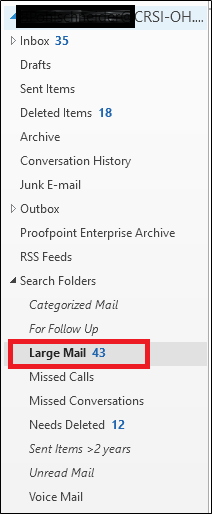how to check mailbox size in outlook 2016 for mac